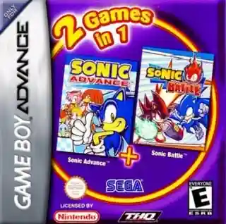 2 Games in 1: Sonic Advance + Sonic Battle cover art