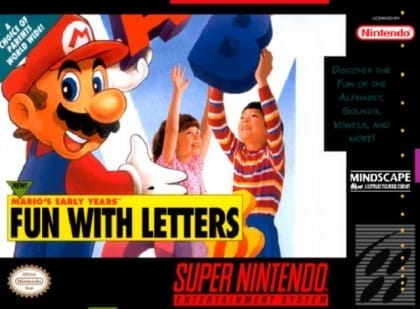 Mario's Early Years: Fun with Letters cover art