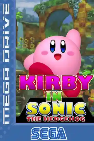Kirby in Sonic the Hedgehog cover art