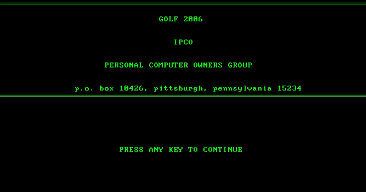 Golf cover art