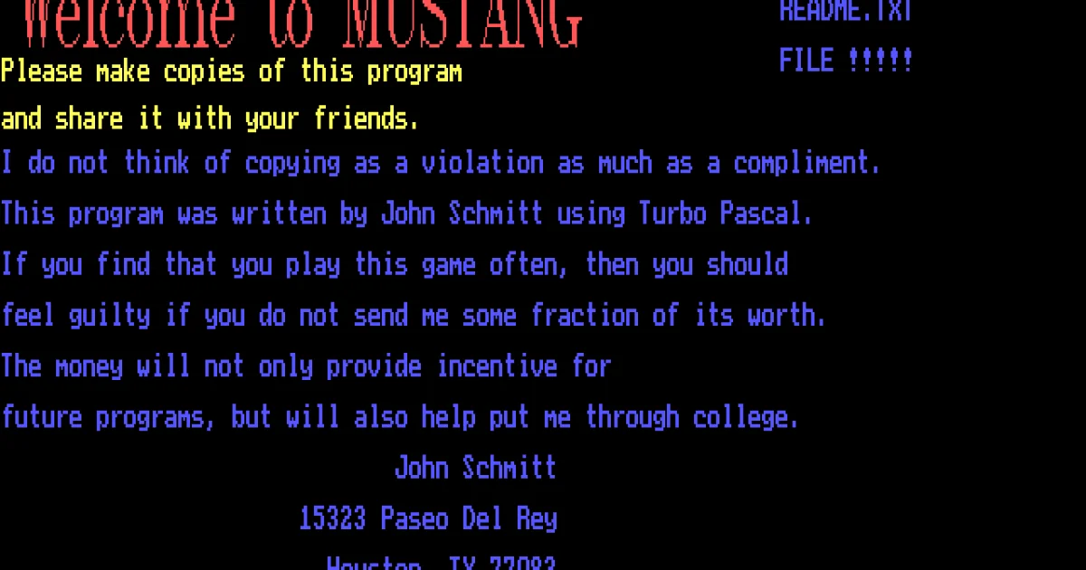Mustang cover art