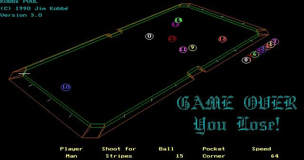 Jim Kobbe's Pool Game in 3D cover art