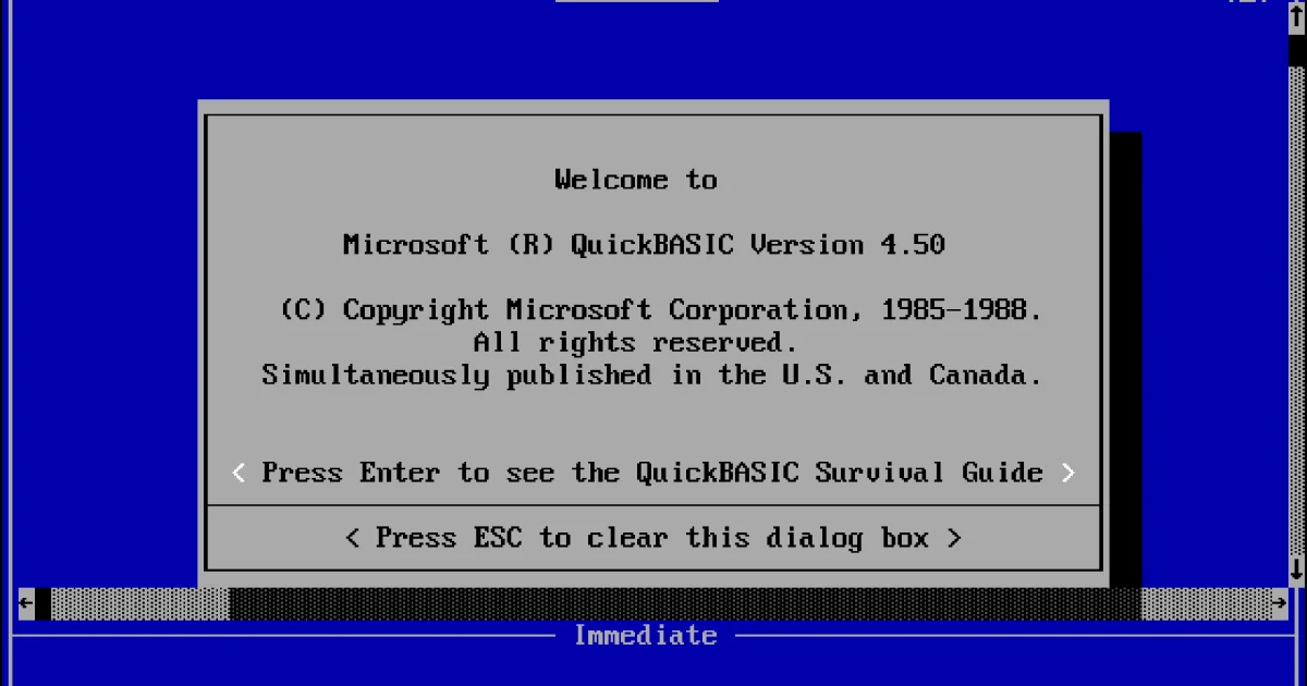 Microsoft QuickBASIC 4.5 cover art