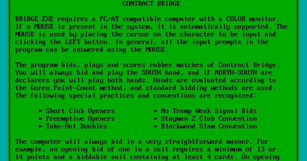 Contract Bridge cover art