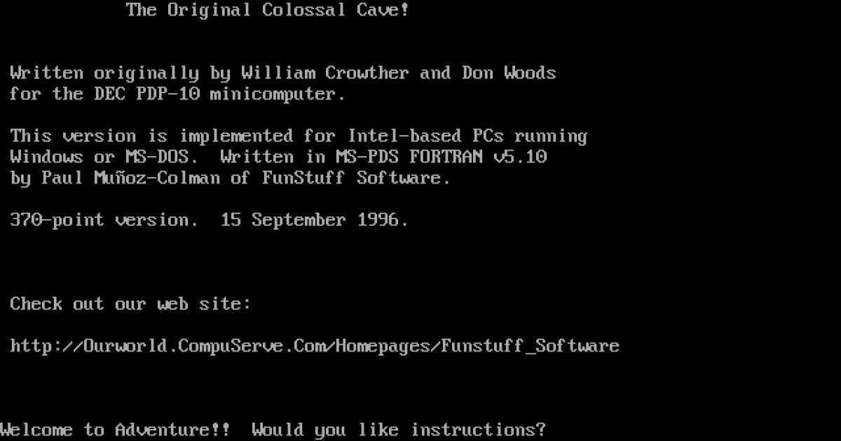 Colossal Cave Adventure cover art