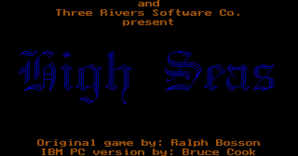 Ralph Bosson's High Seas cover art