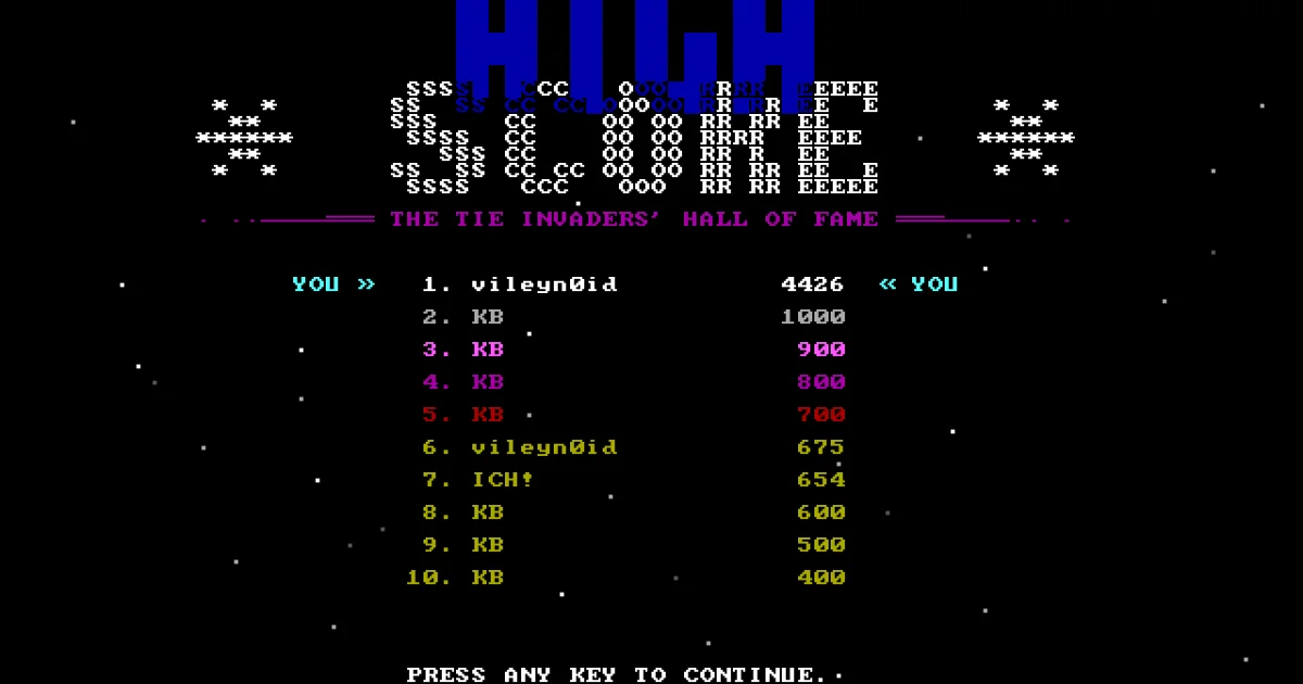 TIE Invaders cover art