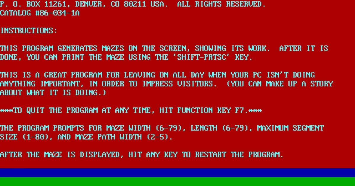 Tommy's Show And Tell Maze Generator cover art