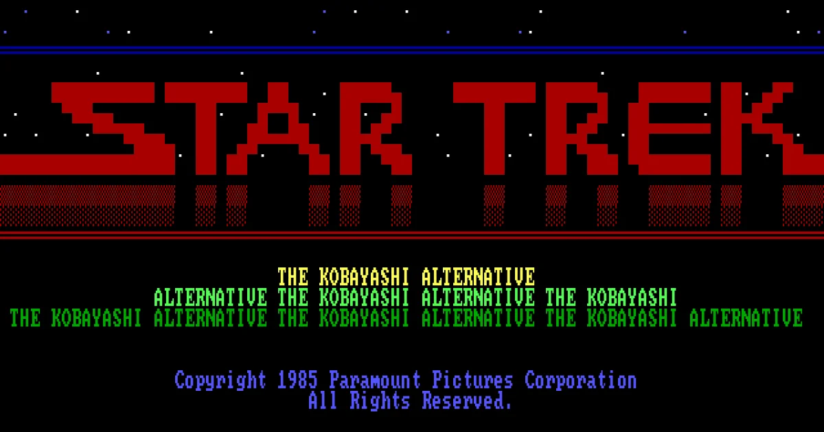 Star Trek: The Kobayashi Alternative cover art