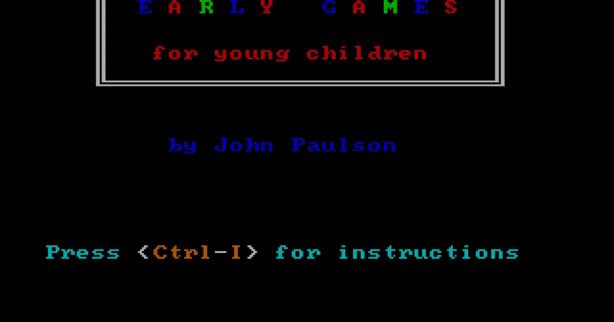 Early Games for Young Children cover art