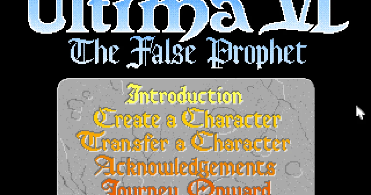 Ultima VI: The False Prophet cover art